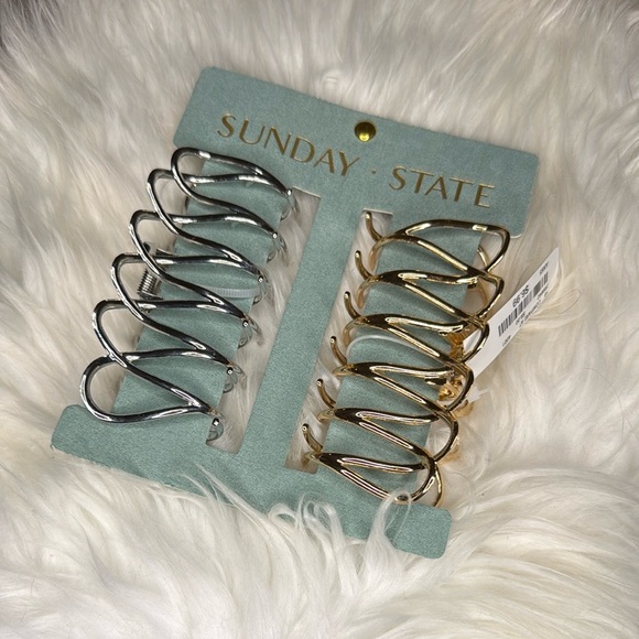 Silver and Gold Claw Clips Set - Picture 3 of 4